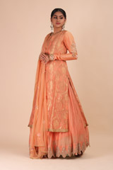 Orange Chanderi Anarkali SetIMG_6925 copy